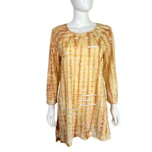 Rising International Cotton Knit Tie Dye Nepal Tunic Top